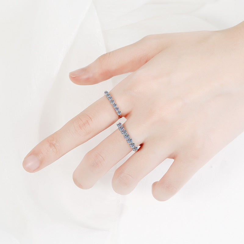 Anillos De Plata Esterlina Moissanite De 70 Céntimos Al Por Mayor